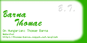 barna thomae business card